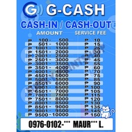 Gcash Cash Rates Editable Price with Gcash Name &amp; Number