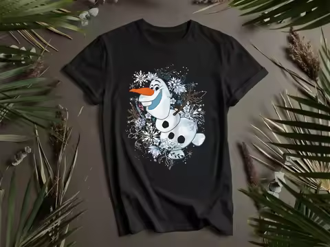 2025 Disney Disney Frozen Olaf Snowflakes T-shirt T Shirt Men Women Unisex Tshirt K203