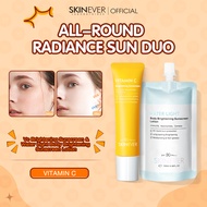 SKINEVER Vitamin C Facial Sunscreen & Water Light Body Sunscreen SPF50++++ Sunscreen Set