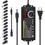 Power Supply Adjustable DC 3V ~ 24V Variable Universal Switching 100V-240V AC/DC Adapter with Volt D