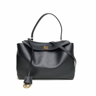 BALENCIAGA Rodeo中號黑色牛皮金扣