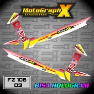 STRIPING HOLOGRAM Motor FIZ R STICKER Variasi FZ 106 HOLOGRAM