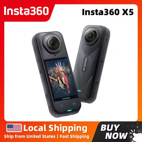 Insta360 X5 Standard Bundle 8K30fps 360 Video with Dual 1/1.28" Sensors 360° Action Camera 208 Mins 