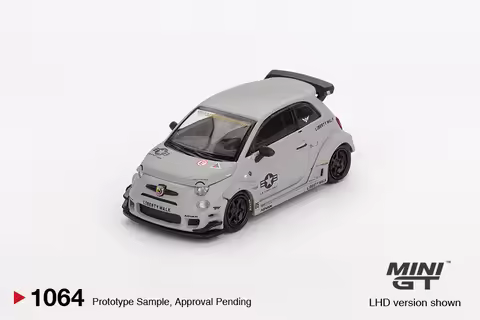 MINIGT 1/64 Abarth 595 LB-WORKS X Abas Works Fighters MGT01064-CH Car Alloy Vehicle Diecast Metal Mo