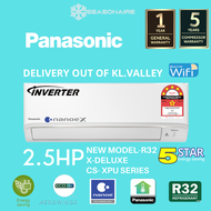 [Delivery Out of KL.Valley] 2.5hp Panasonic XPU-Series X-Deluxe Inverter Air Cond