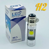 หลอดไฟตัดหมอกLED H4-H2 / P15D 3020Chips 16Smd สําหรับรถจักรยานยนต์ (ราคา 1 ชิ้น) 6000K 12V A/DC10-60V (แสงสีขาว)