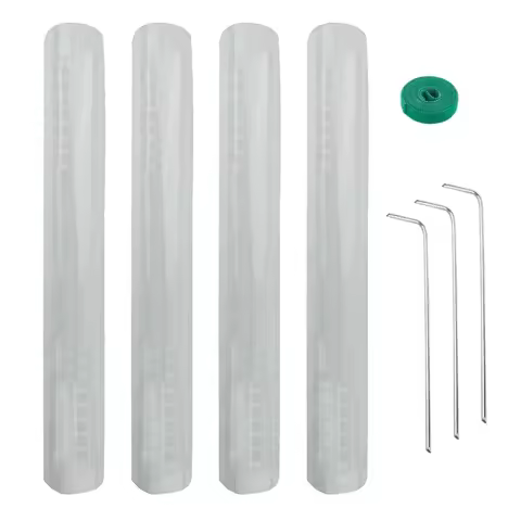 Clear Moss Pole Sphagnum Moss Pole Climbing Plants Kit Plastic Set White Plant Care Yard Garden Indo