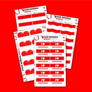 MERAH Red and White Flag Stickers | Independence Day Stickers | Indonesian Flag Stickers