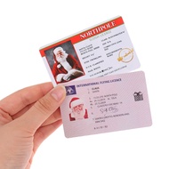 WATER Kids Festival Christmas Decoration Home For Children Christmas Tree X-mas Eve Santa Claus Driving License Christmas card Sleigh Flying Riding License Christmas Gift