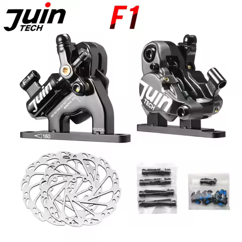 Juin Tech F1 flat mount Disc Brake hydraulic caliper rotor 160mm line pull disc brake MTB CX Road ul