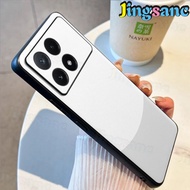 เคส Jingsanc สำหรับ Xiaomi POCO X6 Pro 5G/POCO X6 5G/POCO M6 Pro/ Redmi K70E เคสโทรศัพท์หนังสุดหรูกรอบนิ่มปกป้องเลนส์แบบรวมทุกอย่าง A48-1กรอบหลังแบบเรียบง่ายเคสกันกระแทกมือถือ