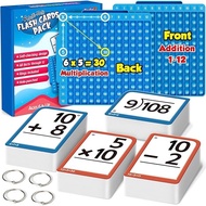 Math Flash Cards + Math Board, Multiplication Flash Card Times Table Chart, Math Manipulatives Divis
