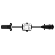 A22E-USA To EU Trailer Light Converter US 7-Way Blade Socket To EU 7-Pin Round Plug