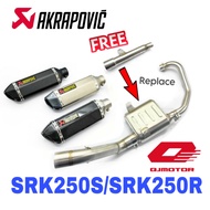 Exhaust QJMotor SRK250R SRK250S Full System Stainless Steel Akrapovic Muffler Accessories Ekzos Mani