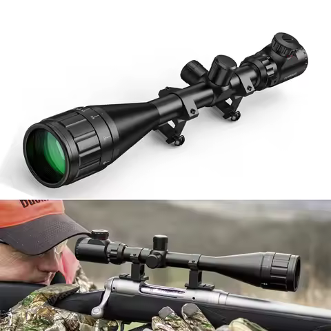 CVLIFE Rifle Scope 6-24x50 AO Tactical Riflescope Red Green Illuminated Optics Sights for ‎Picatinny
