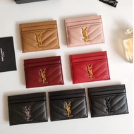 [With box + ready to ship] Genuine Saint Laurent original card case, new YSL/Saint Laurent leather c