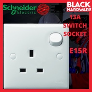 BLACK HARDWARE Schneider Electric Extension Switch Plug Socket E15R Suis Soket Lampu Rumah Moden Ele