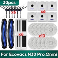 Compatible for Ecovacs Debot N30 Omni / N30 Pro Omni Robot Vacuum Accessories Main Side Brush Hepa F