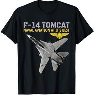 F169 Men's cotton T-shirt The F-14 Tomcat in action.Naval aviation at its best. T-Shirt S-5XL