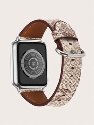 印花動物或蛇紋紋理皮革蘋果手錶錶帶替換裝置，適用於蘋果手錶Ultra 2 1系列9 8 7 6 5 4 3 2 1，38毫米/40毫米/41毫米/42毫米/44毫米/45毫米/49毫米智慧手錶配件