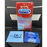 (1 Piece) Durex Extra Thin Condoms Condom Kondom Lelaki 安全套 避孕套 Ultra Thin Love Sex sensation her
