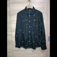 Polo Ralph Lauren Polo Bear 黑色 法蘭絨 滿版 小熊 襯衫 青年XL