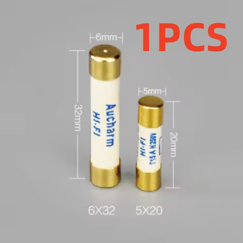 1PCS 5x20mm 6x32mm 500MA 1A 2A 3A 3.15A 4A 5A 6.3A 8A 10A 15A audio tube HIFI silver fuse