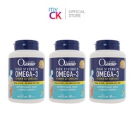 (Bundle of 3) Ocean Health High Strength Odourless Omega 3 Vitamin D3 Enriched Soft Gels 60's