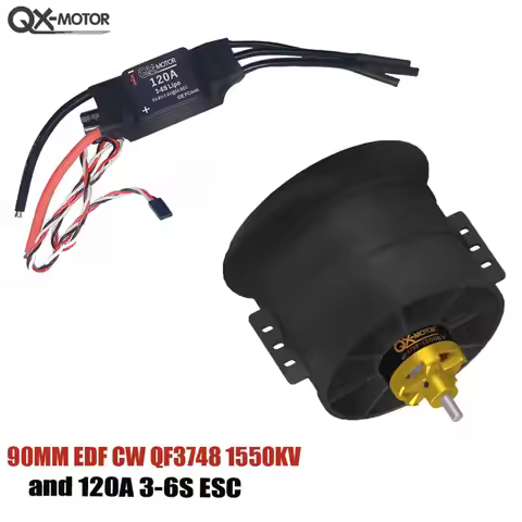 QX-MOTOR 90mm EDF 12 Blades Fan CW CCW QF3748 QF3758 Brushless Motor use 100A 120A ESC For RC Multia