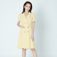 Miss office เดรสปกกล้วยมีเเขนเเต่งเเขนพอง (MD-095)