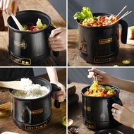 1.7L 5-in-1 Multi Purpose Mini Hotpot Cooker Electric Cooker Rice Cooker/Steamboat noodle cooker with Stainless Steel Pot Smart Dormitory Students Pot Small Electric    Wok