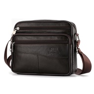 Men's shoulder bag, horizontal style, large capacity, genuine leather men's bag Side backpack Men's 
