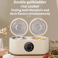 Double Gallbladder Rice Cooker 4l Large Capacity Household Multi Functional Dual Control 2-in-1 Mand