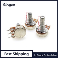 5PCS WH148 Single 3Pin Flower Shaft 15mm 20mm C10K C500K A10K A50K A100K Volume Adjustable Potentiom