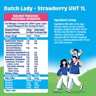 Dutch Lady UHT Milk Strawberry 1L