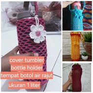 Tumbler cover | Tumbler holder | 1 liter knitted water bottle holder