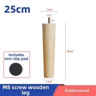 Solid Wood Sofa Feet with M8 Screw TV Cabinet Legs Bedside Table Legs Natural Wood Color Furniture L