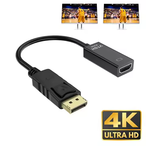 DP To HDMI-compatible Adapter Converter 4K HD 1080P For Laptop PC Display Port To HDMI-compatible 4K