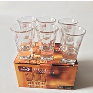 6 HIGH BASE GLASS WINE GLASS