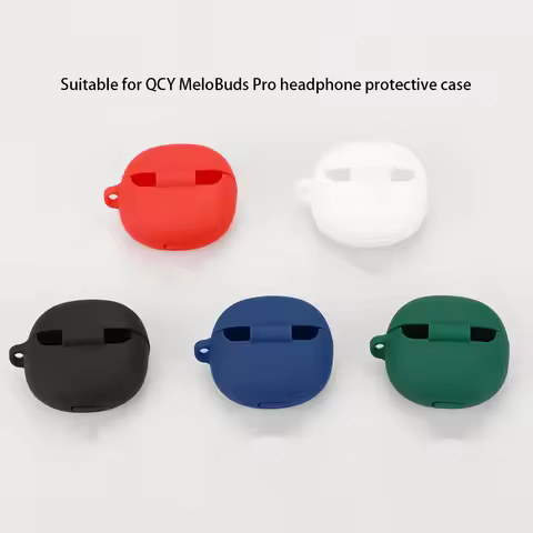 For QCY MeloBuds Pro ase Solid Color Earphone Cover Fundas Shell Soft Shockproof Silicone Hearphone 