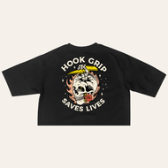 Oversized Croptee | Hook Grip Saves Lives | Cotton + Spandex ผ้าคุณภาพพรีเมี่ยม นุ่ม เด้งมาก 🩷