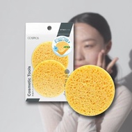 COSMOS S30668 Face Wash Sponge (Round Small 2 Items) [Small San Meiri] D301606