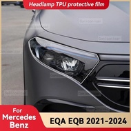 For Mercedes Benz EQA EQB 2021-2024 Car Headlight Transparent TPU Protective Film Front Light Tint C
