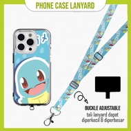 GANTUNGAN [SOFTCASE Set] Pokemon Squirtle Case Strap Lanyard Mobile Hanger a15 a16 a54 a74 a76 a96 a