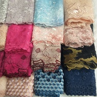 Embroidered mesh lace, sizes from 12cm to 29cm (1 meter)
