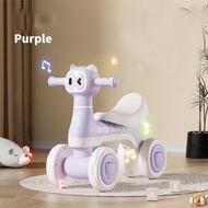 [Fire Speed]Baby walker, high-quality 4-wheeled anti-dumping cat-face walker with music and glowing 
