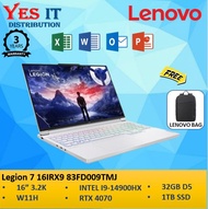 Lenovo Legion 7 16IRX9 83FD009TMJ 16" 3.2K (i9-14900HX 32GB 1TB SSD RTX 4070 8GB W11) Gaming Laptop