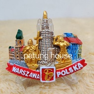 Fridge Magnet Fridge Souvenir Warszawa Polska Warsaw Poland Poland