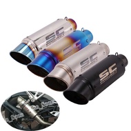 Paip Muffler Ekzos Universal SC 38-51mm untuk Motosikal, Paip Ekzos yang Diubah Suai APYB