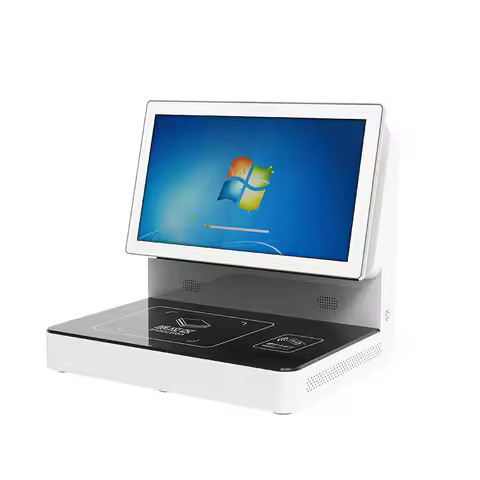 Uhf Rfid Work Station ntegrated Reader Writer Scanning Library Staff Terminal Touch Screen Book